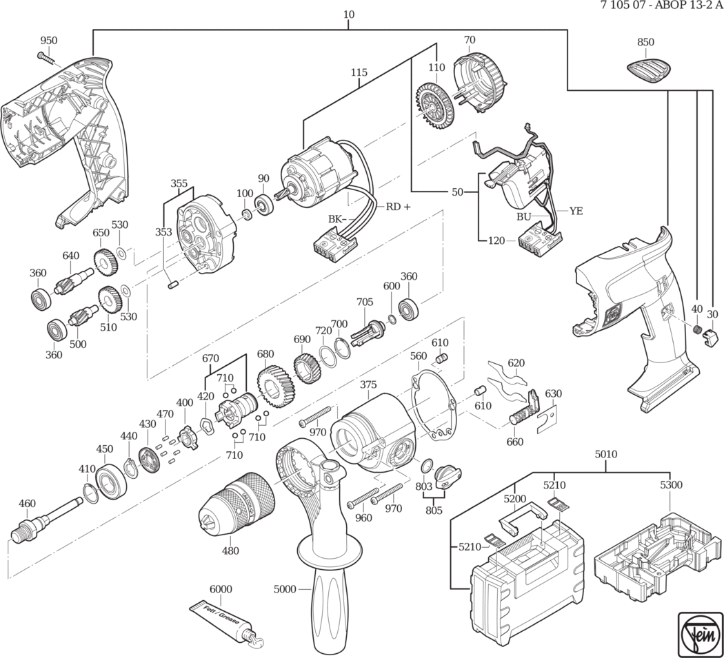 Fein ABOP 13-2 ʊ) ⠘V) / 71050700940 Spare Parts