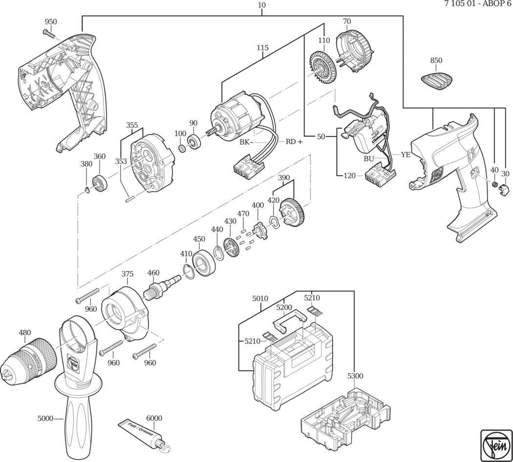 Fein ABOP 6 ⠘V) / 71050100940 Spare Parts