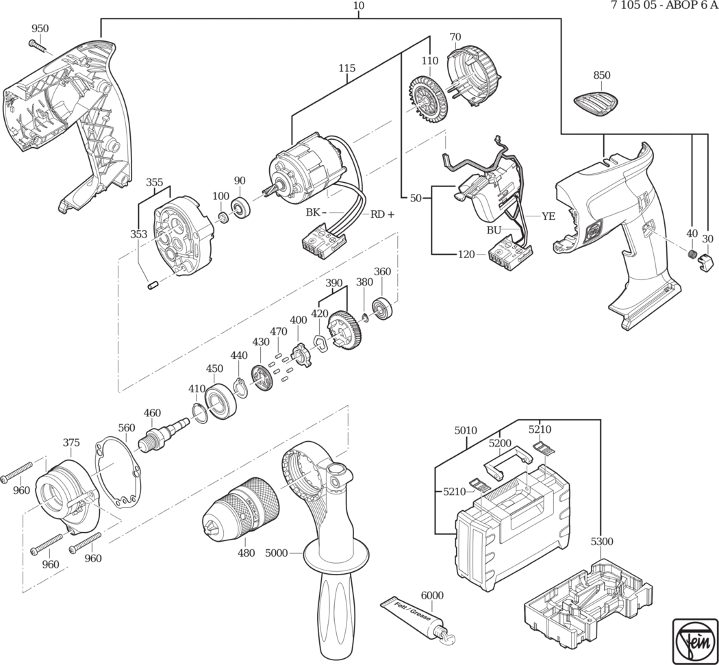 Fein ABOP 6 ʊ) ⠘V) / 71050500940 Spare Parts