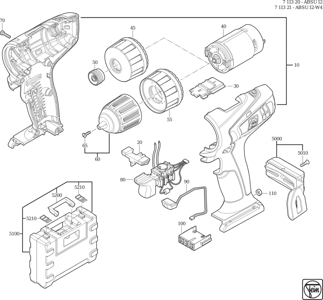 Fein ABSU 12 W4 / 71132100920 Spare Parts