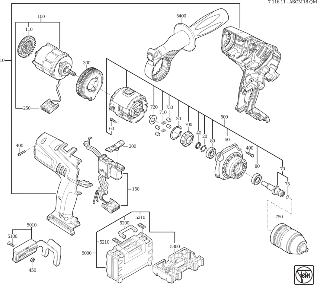 Fein ASCM 18 QM / 71161100940 Spare Parts