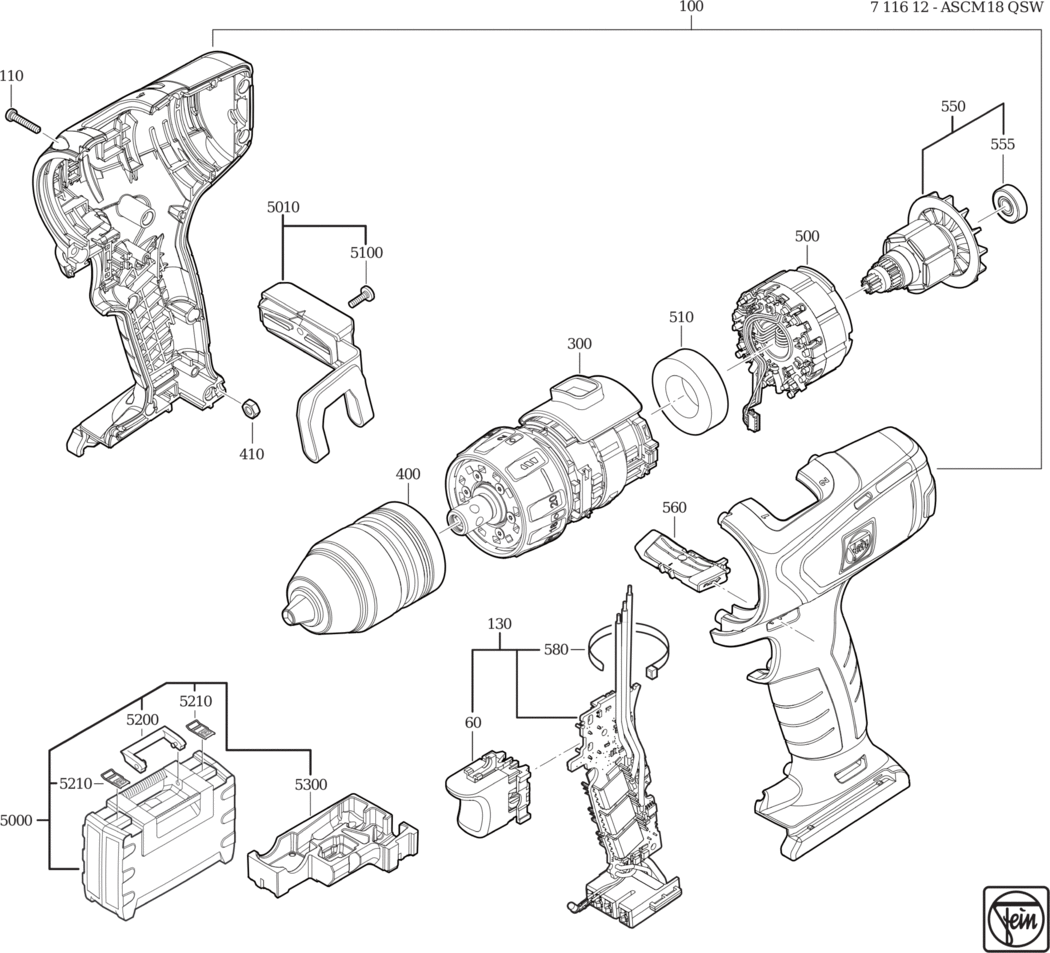Fein ASCM 18 QSW / 71161200940 Spare Parts