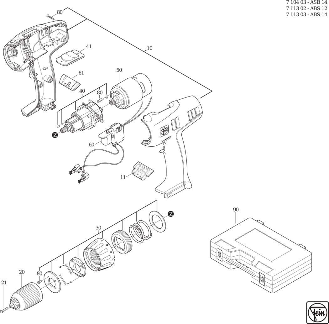 Fein ASB 14 / 71040300951 Spare Parts