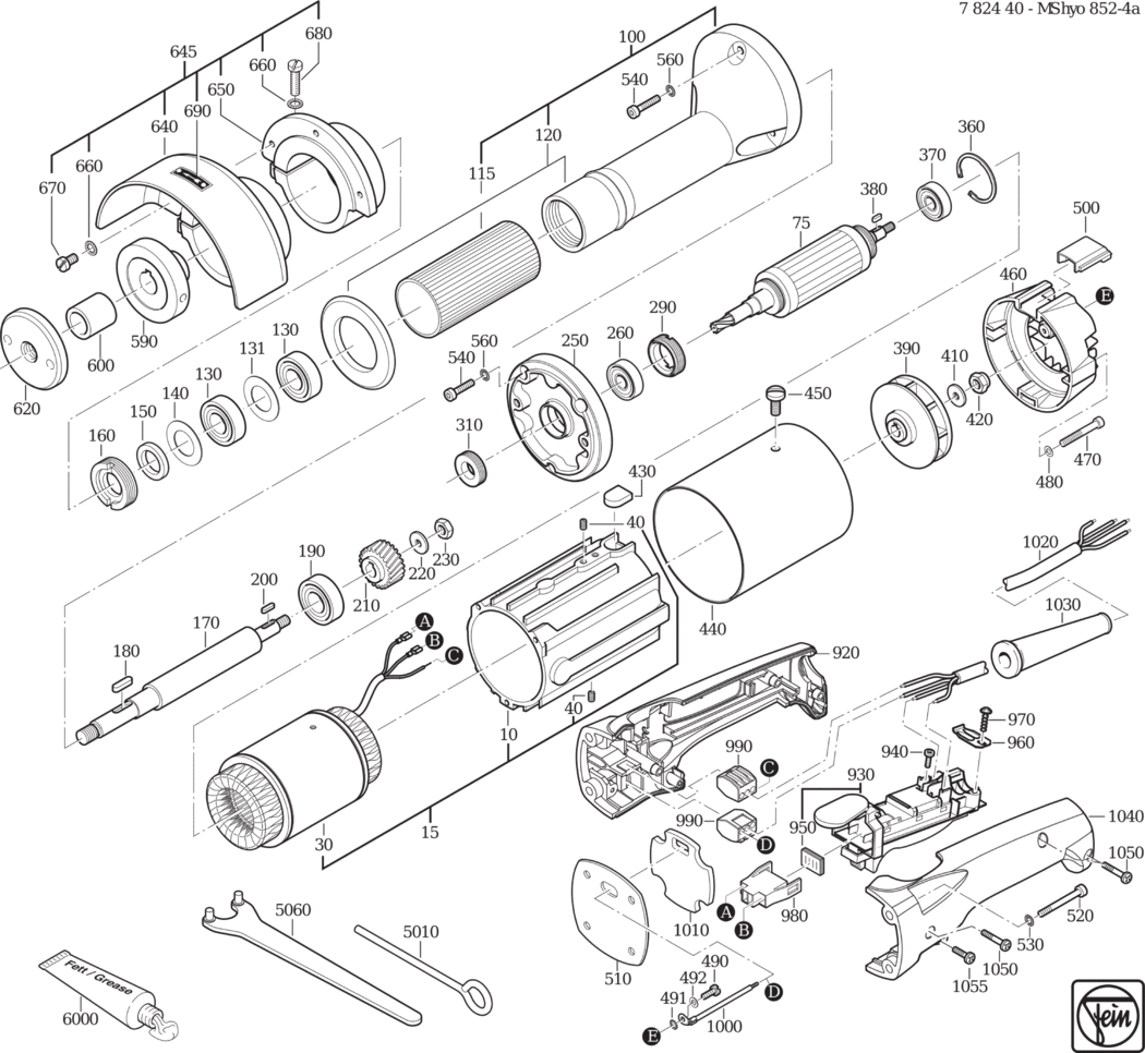 Fein MShyo 852-4a 𨌀Hz 200V) / 78244000260 Spare Parts