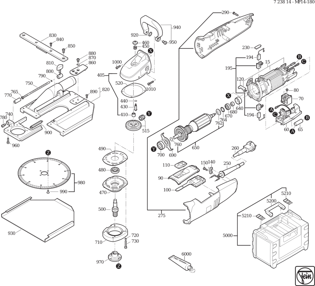 Fein MF 14-180 ⡐/60Hz 220/230V) / 72381400230 Spare Parts