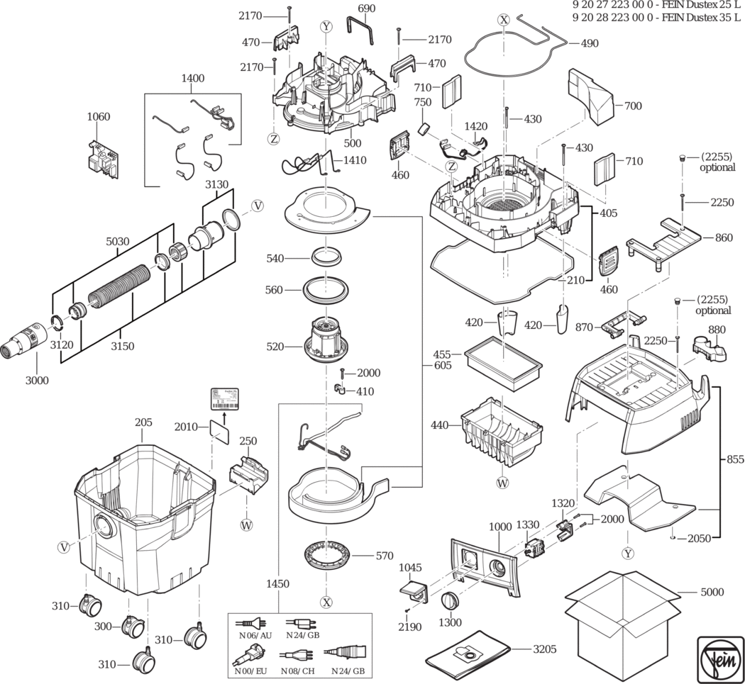 Fein Dustex 35 L / 92028211240 Spare Parts