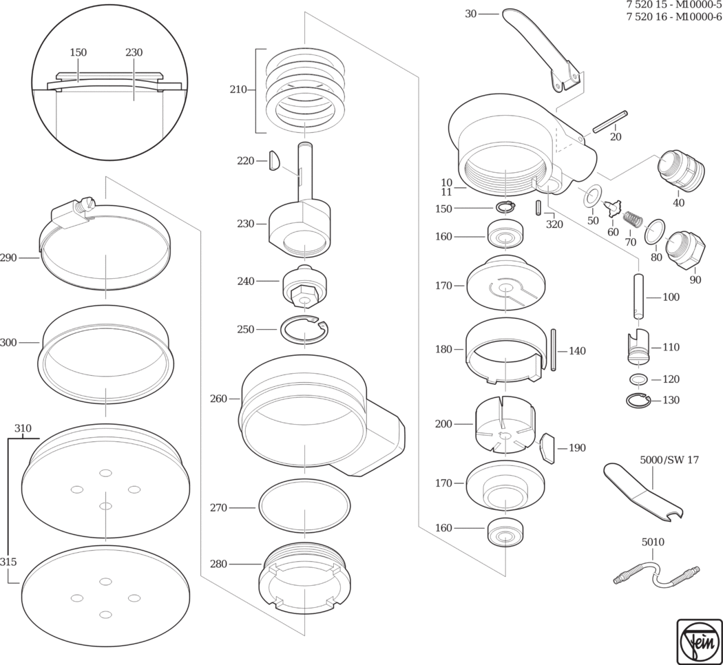 Fein M 10000-5 / 75201500026 Spare Parts