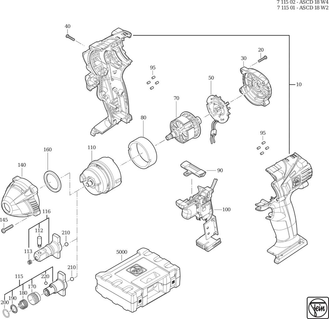 Fein ASCD 18 W2 / 71150100940 Spare Parts