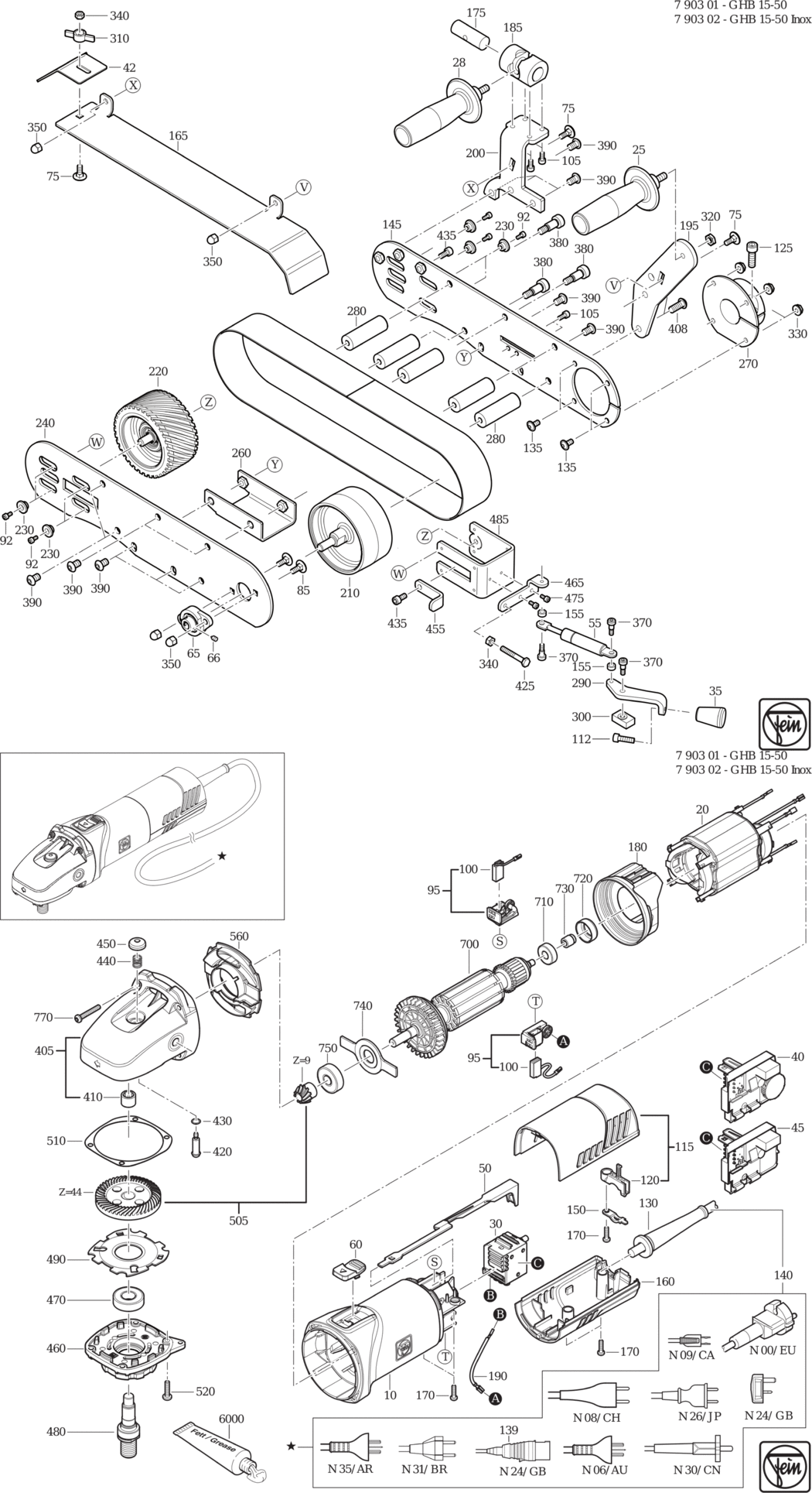 Fein GRIT GHB 15-50 / 79030100232 Spare Parts