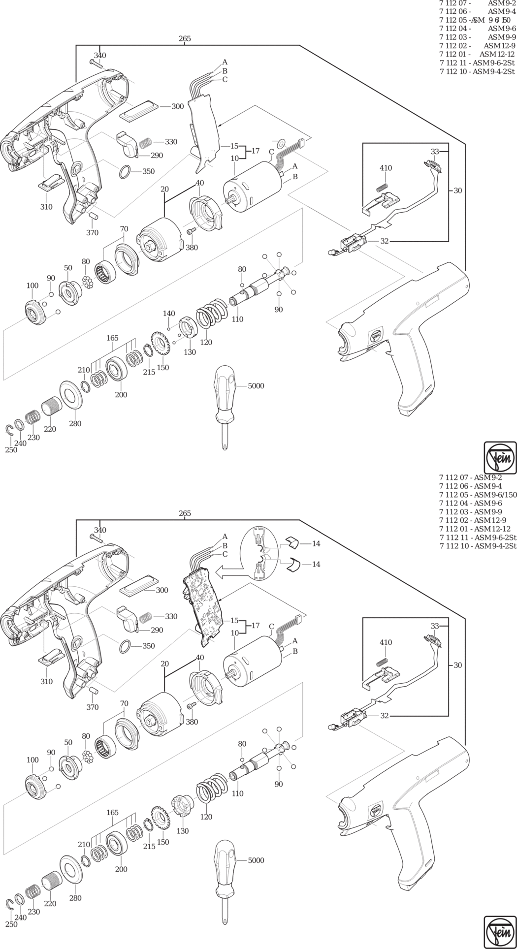 Fein ASM 12-12 ⠒V) / 71120100022 Spare Parts