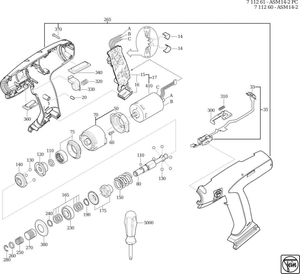 Fein ASM 14-2 PC ⠔.40V) / 71126100950 Spare Parts