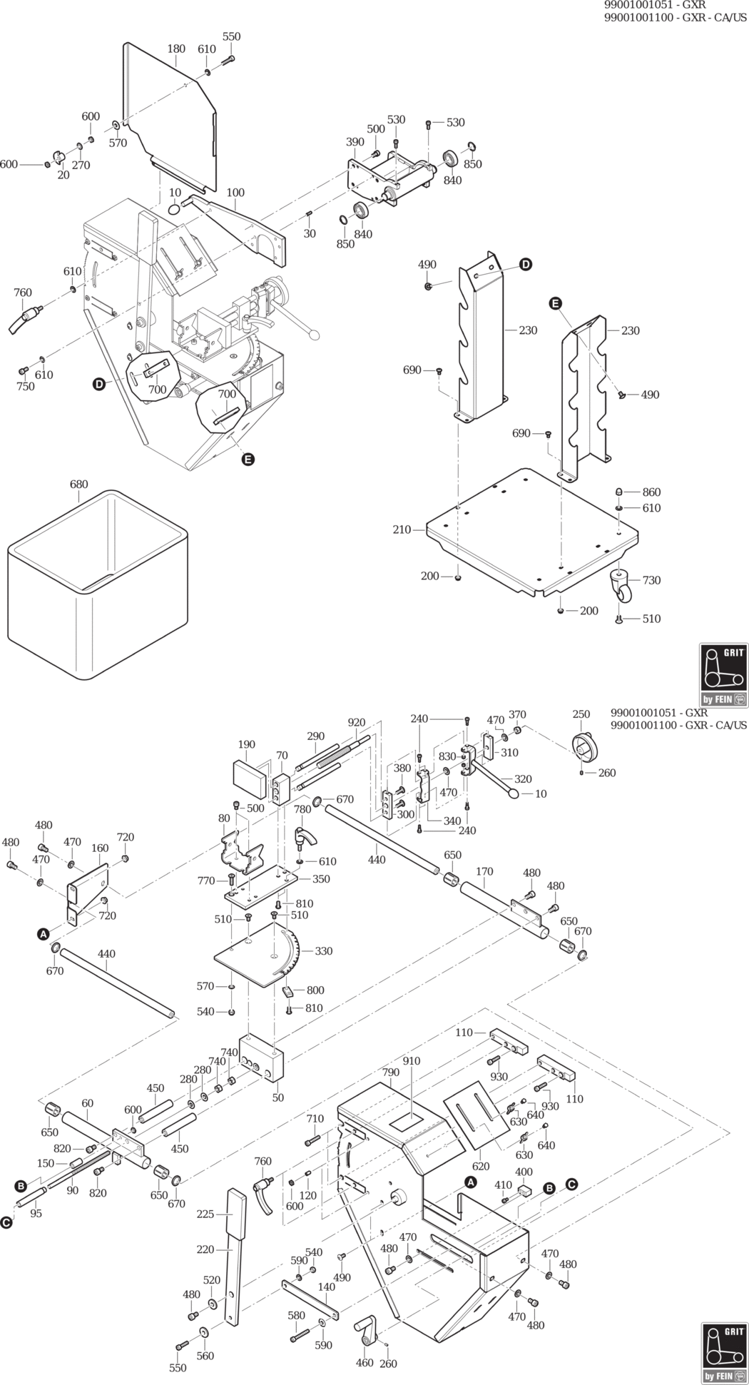 Fein GRIT GXR / 99001001100 Spare Parts