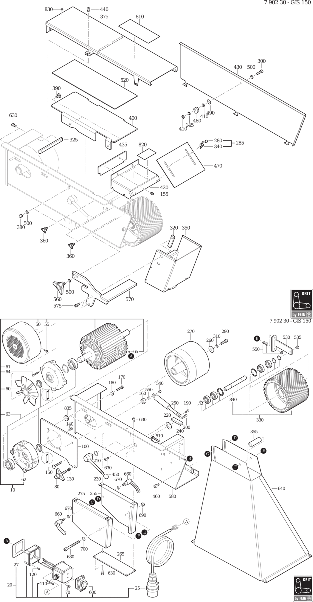 Fein GIS 150 / 79023000443 Spare Parts