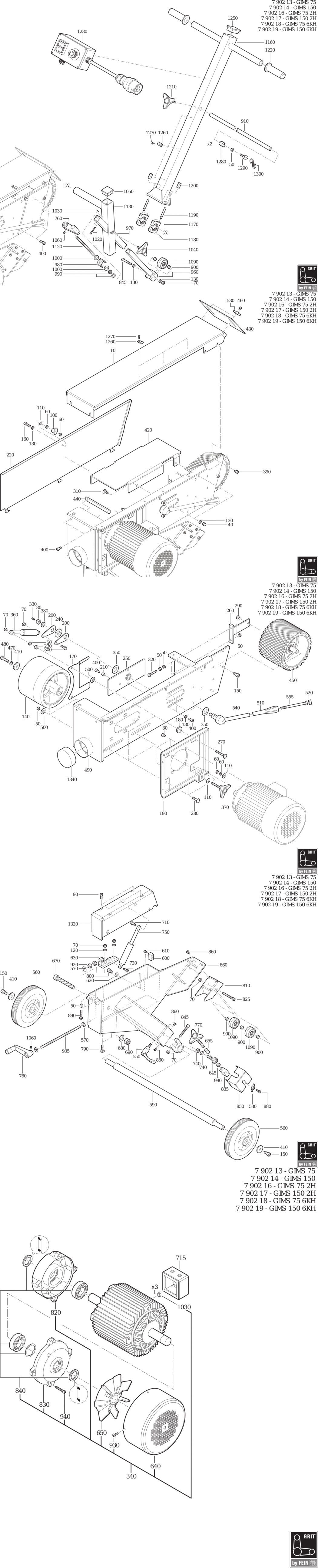 Fein GIMS 75 2H / 79021600403 Spare Parts