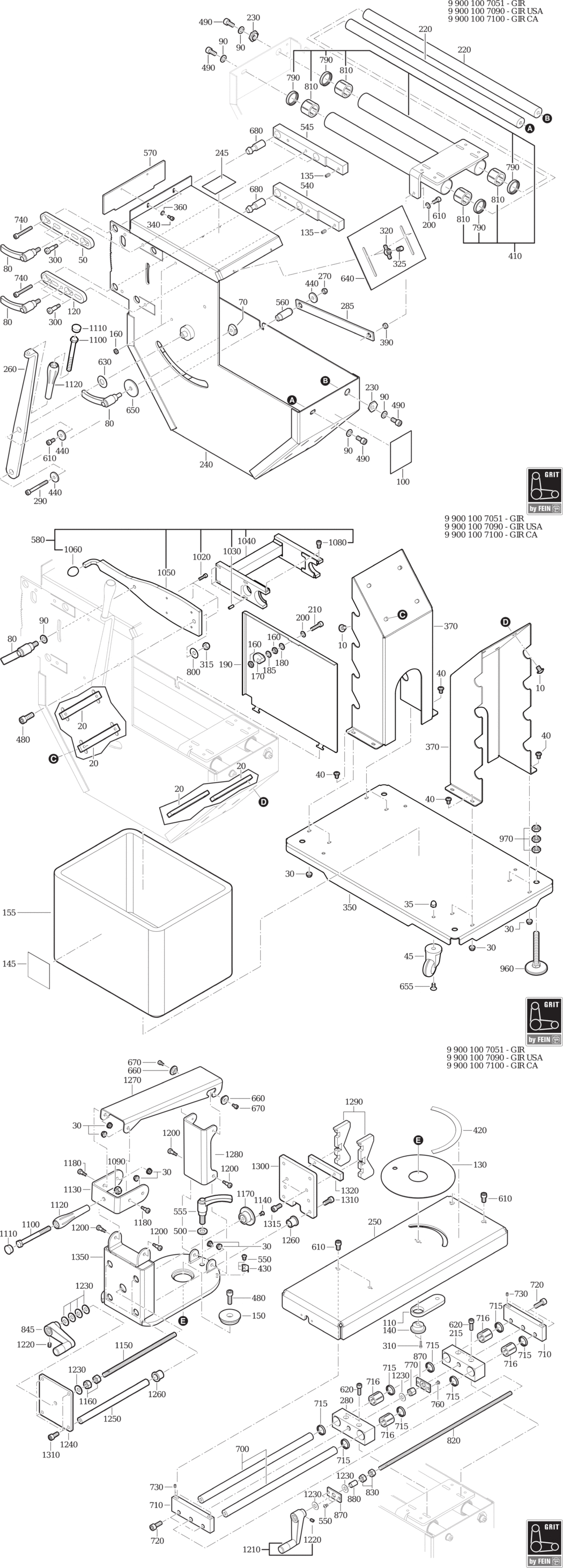 Fein GRIT GIR / 99001007051 Spare Parts