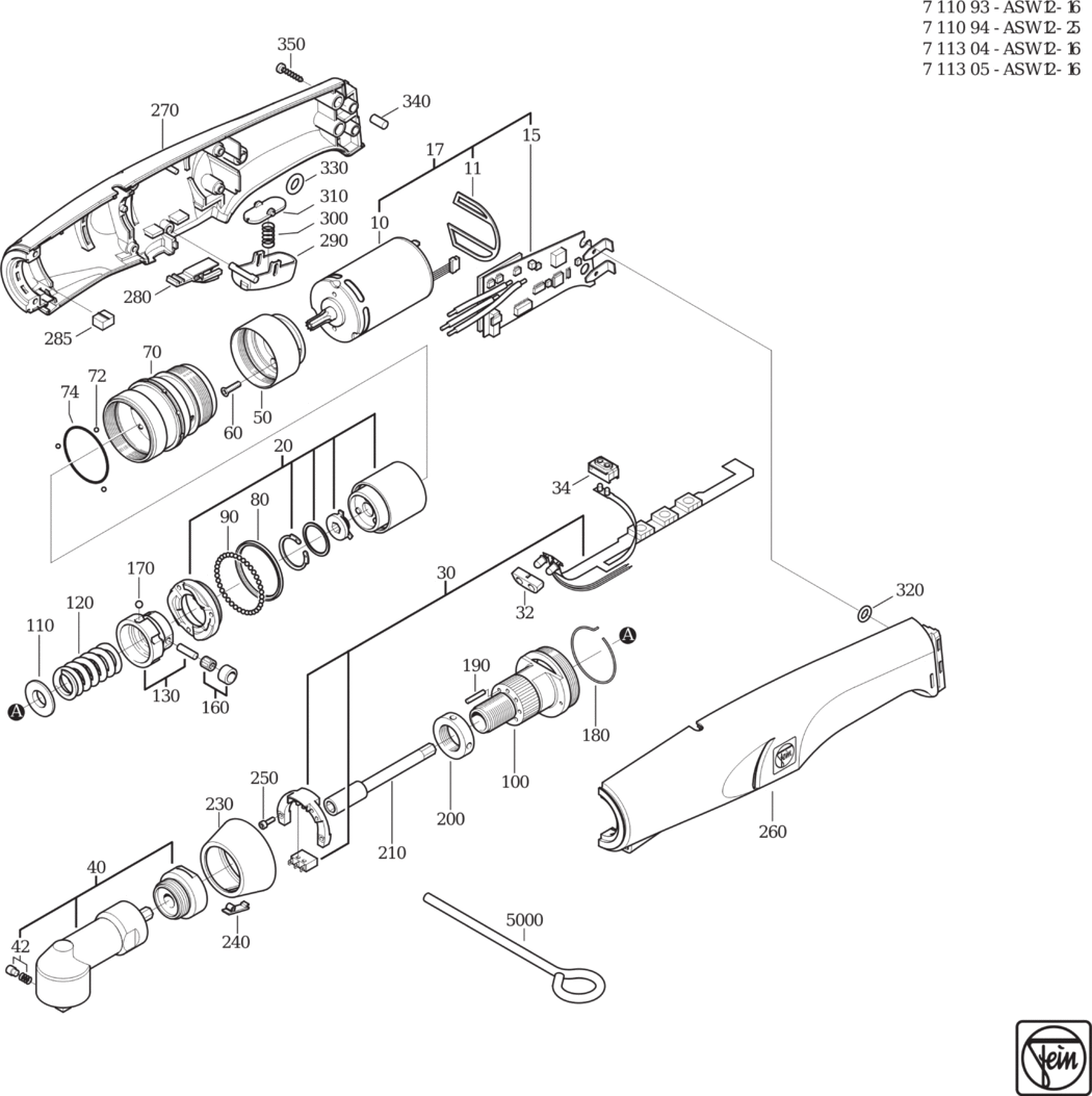 Fein ASW 12-25 ⠒V) / 71109400024 Spare Parts