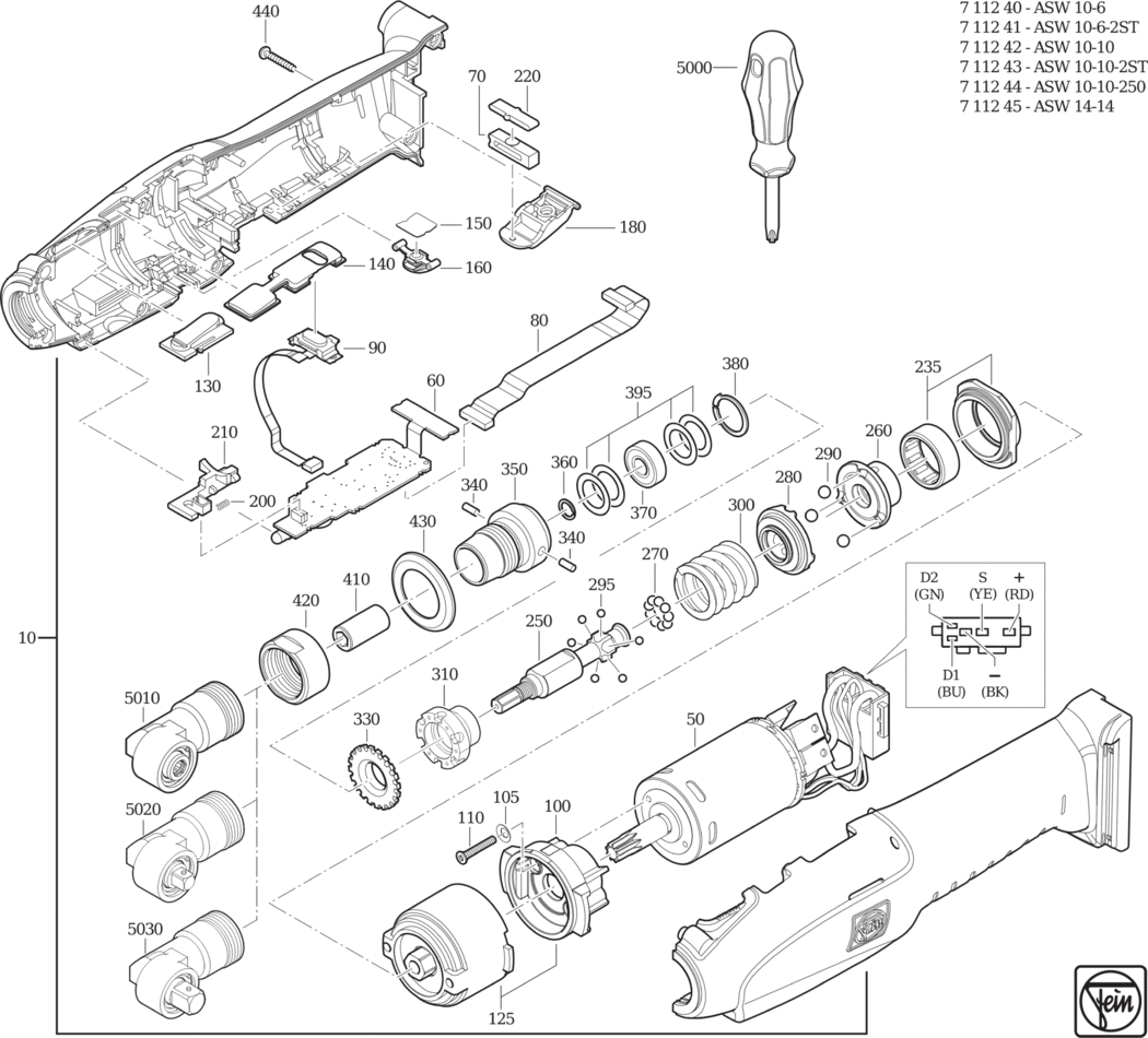 Fein ASW 14-14 ⠔.40V) / 71124500950 Spare Parts