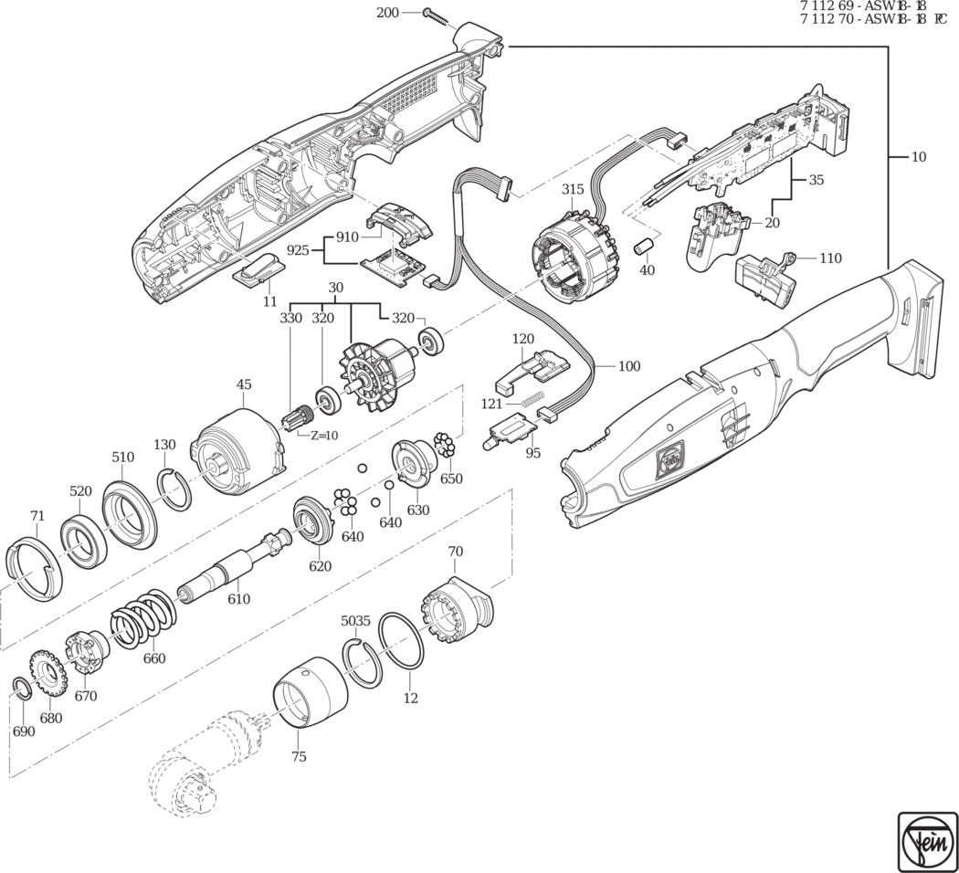 Fein ASW 18-18 ⠒-18V) / 71126900940 Spare Parts