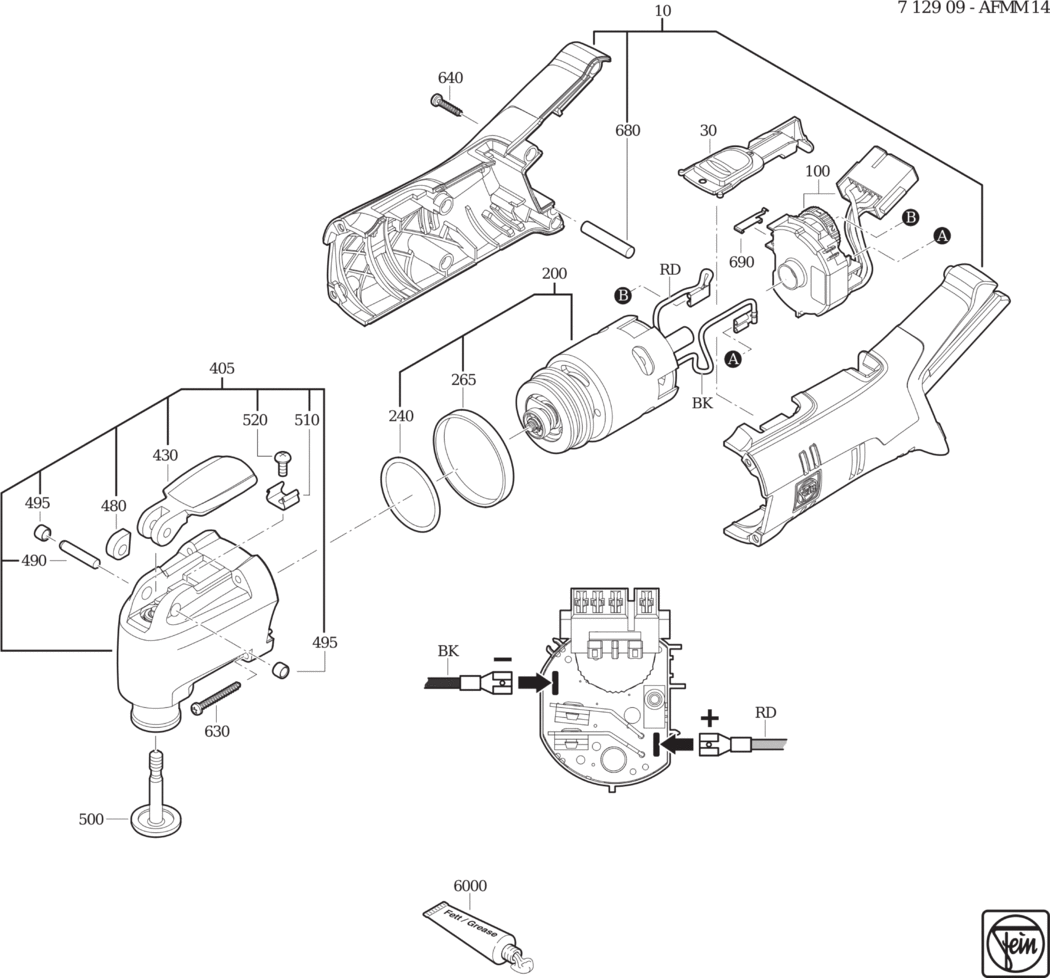 Fein AFMM 14 ⠔.40V) / 71290900950 Spare Parts