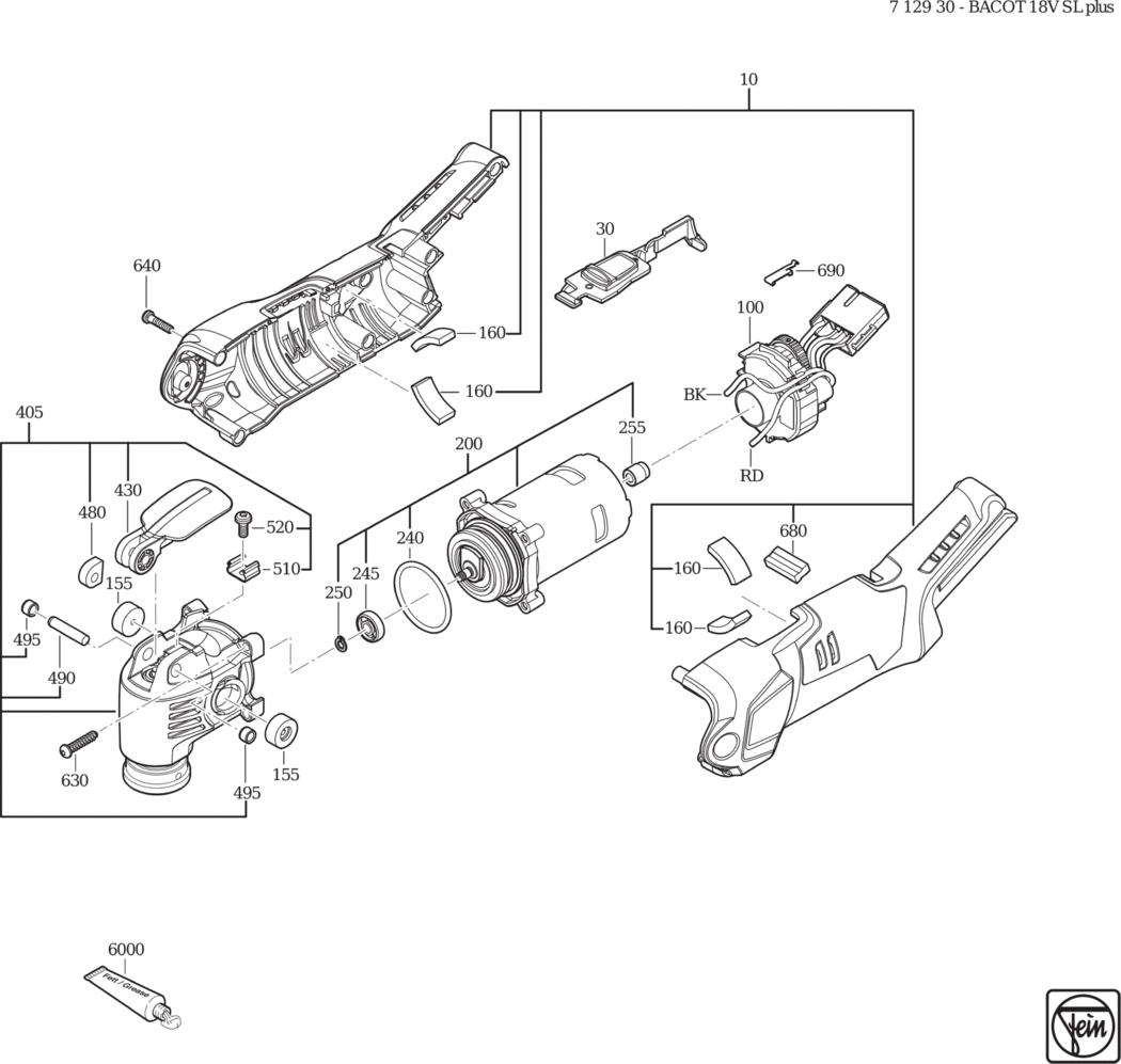 Fein BACOT 18V SL plus ⠘V) / 71293000940 Spare Parts