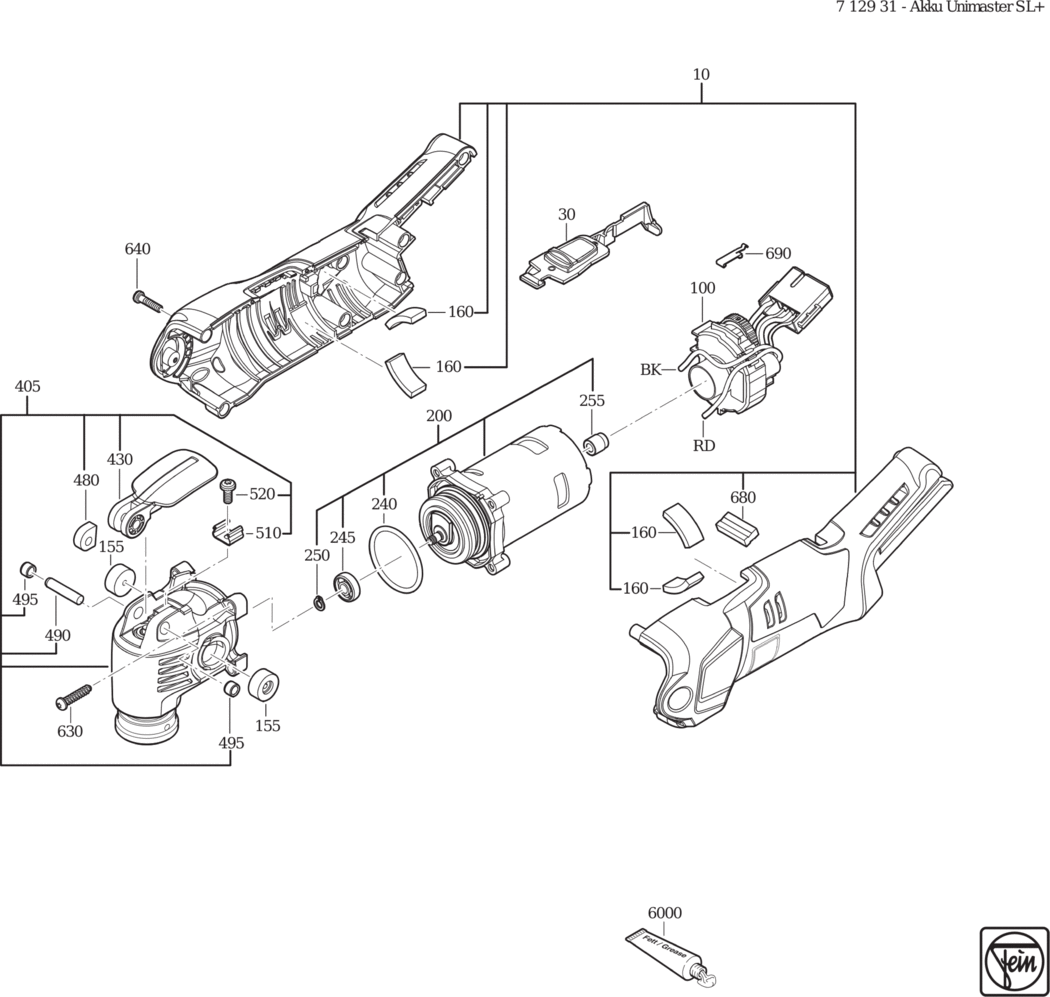 Fein BTI-UM 18 SL ⠘V) / 71293100940 Spare Parts