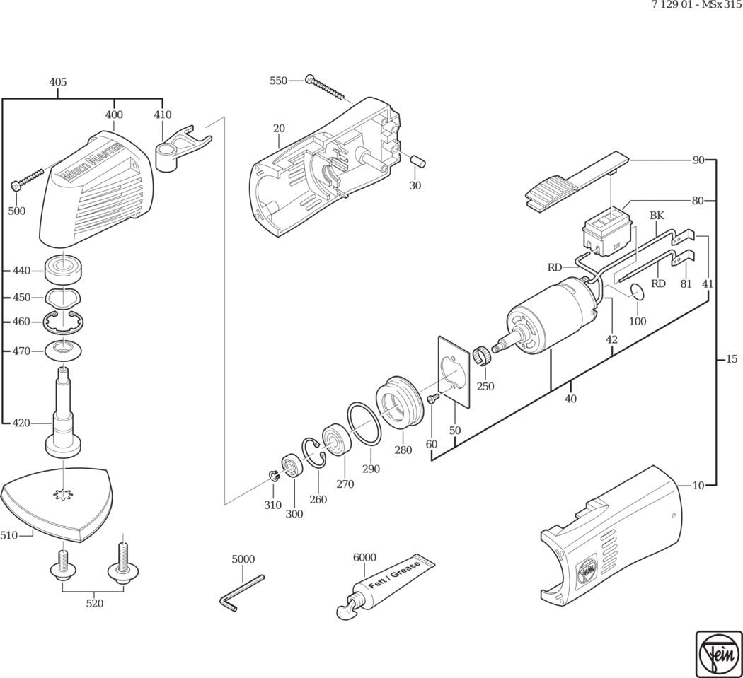 Fein MSx 315 ʉ.60V) / 71290100985 Spare Parts