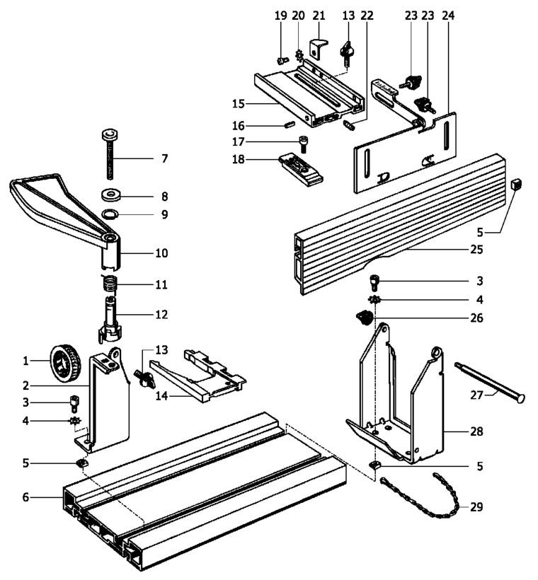 Festool Bench unit SE - HL / 485017 Spare Parts