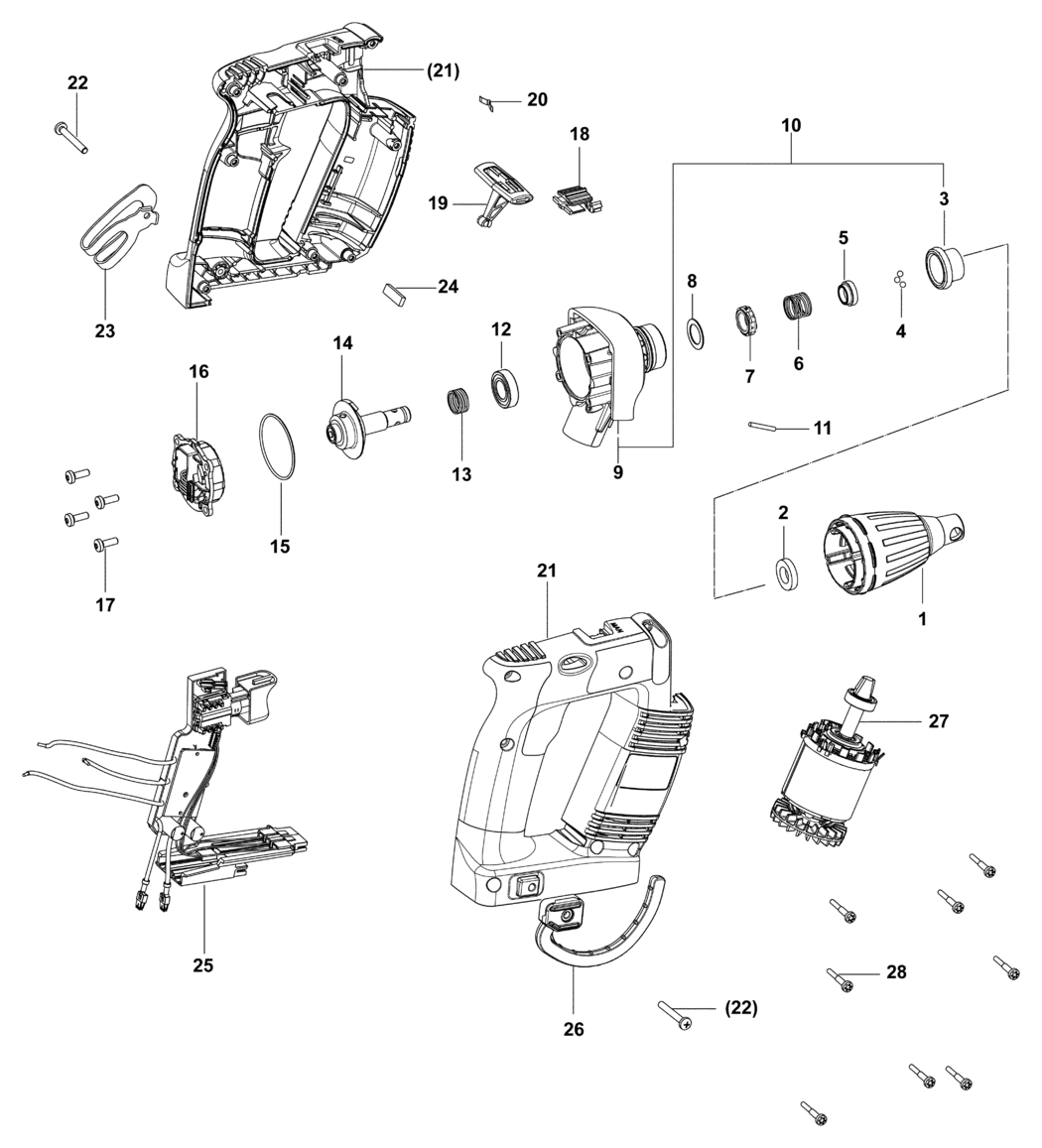 Festool DWC 18-4500 / 205055 Spare Parts