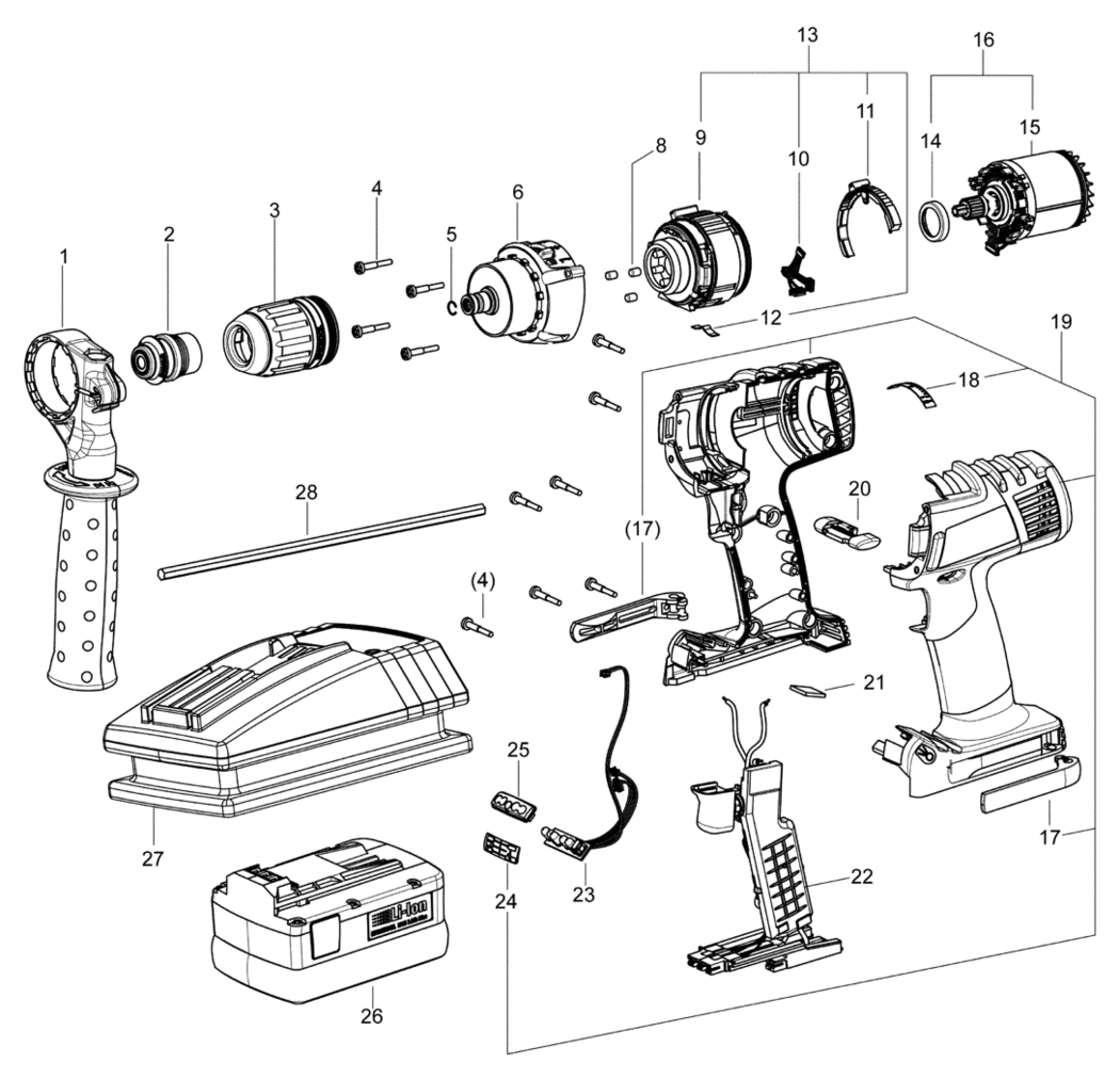 Festool PDC 18/4 EU / 205061 Spare Parts