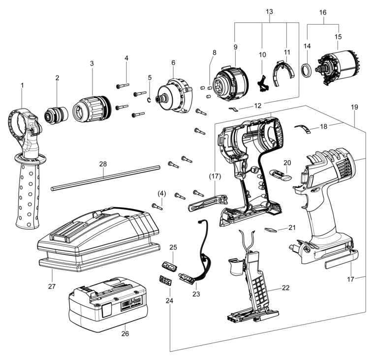 Festool DRC 18/4 / 768173 Spare Parts