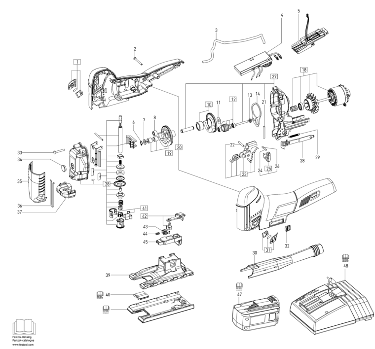 Festool PSC 400 EB / 496058 Spare Parts