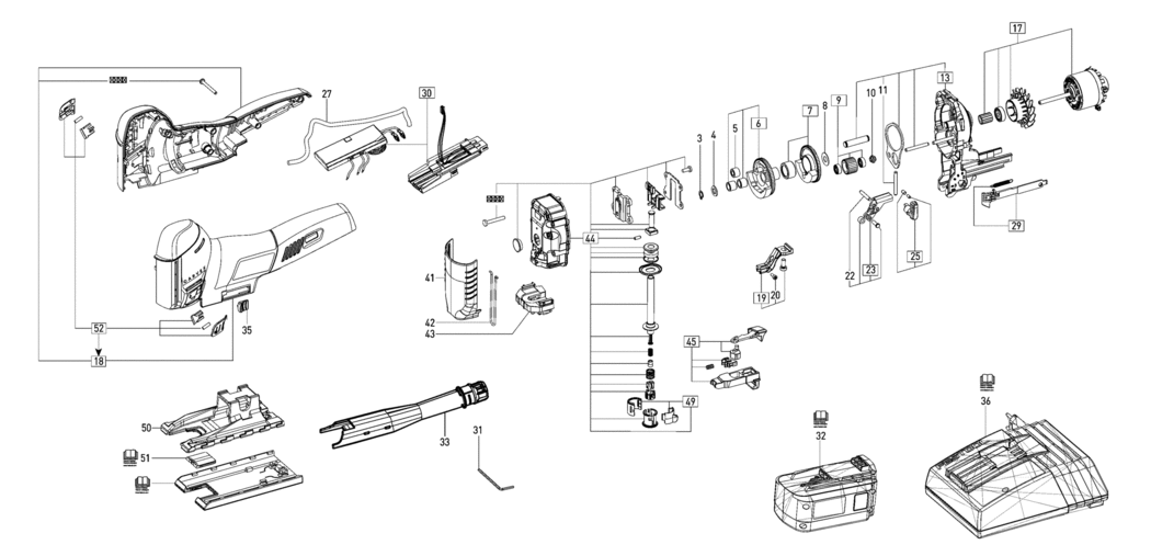 Festool PSC 420 EB FL / 205260 Spare Parts