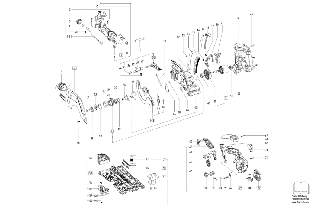 Festool HKC 55 EB-Plus Li 230V / 10012134 Spare Parts