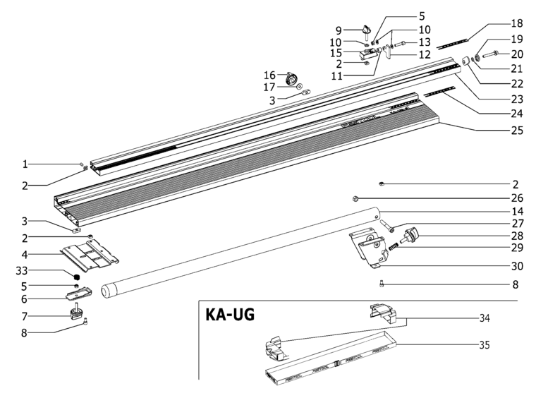 Festool KA-UG 1800 RIGHT / 497207 Spare Parts