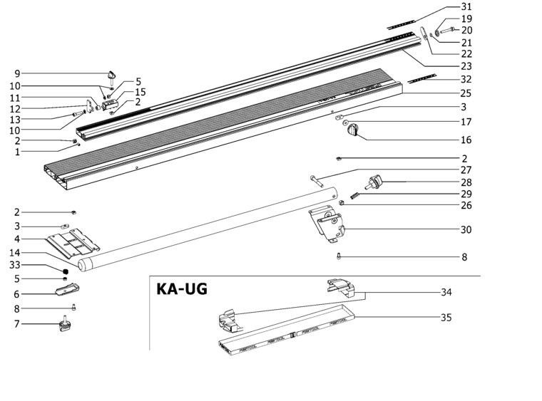 Festool KA-UG 1800 LEFT / 497221 Spare Parts