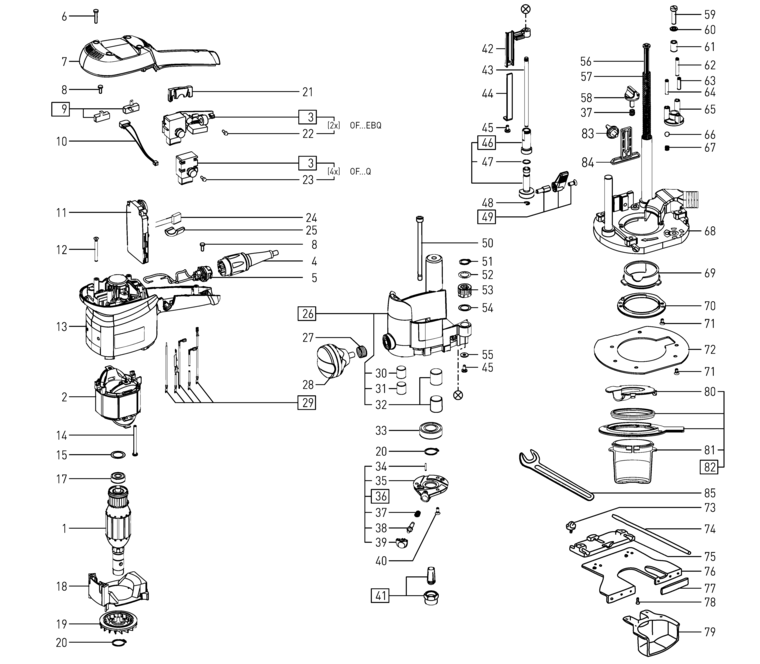 Festool OF 1010 EBQ / 490055 Spare Parts