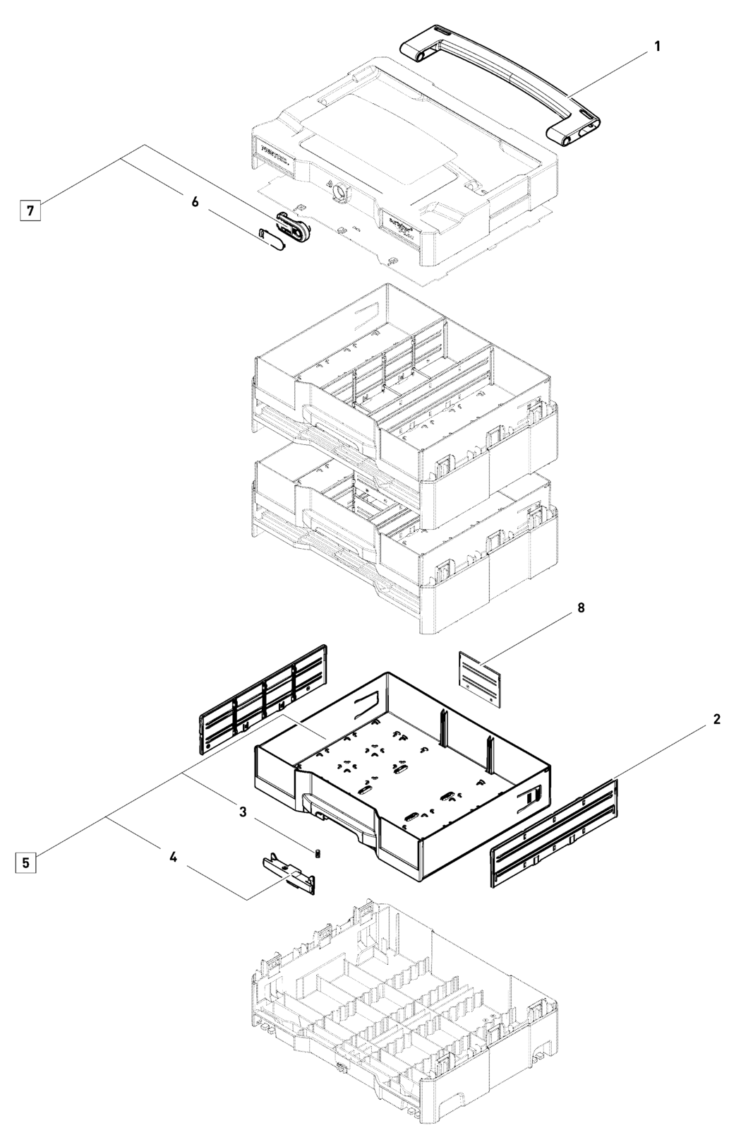 Festool SYS 4 TL-SORT/3 / 10017101 Spare Parts