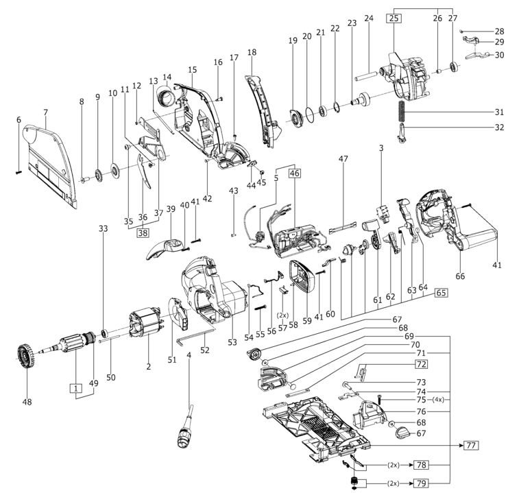 Festool TS 55 EBQ GB 240V / 491596 Spare Parts