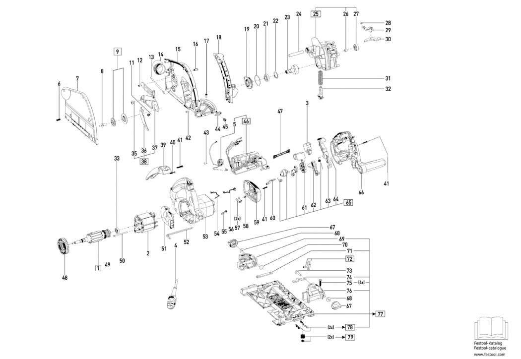 Festool TS 55 EBQ 230V / 490436 Spare Parts