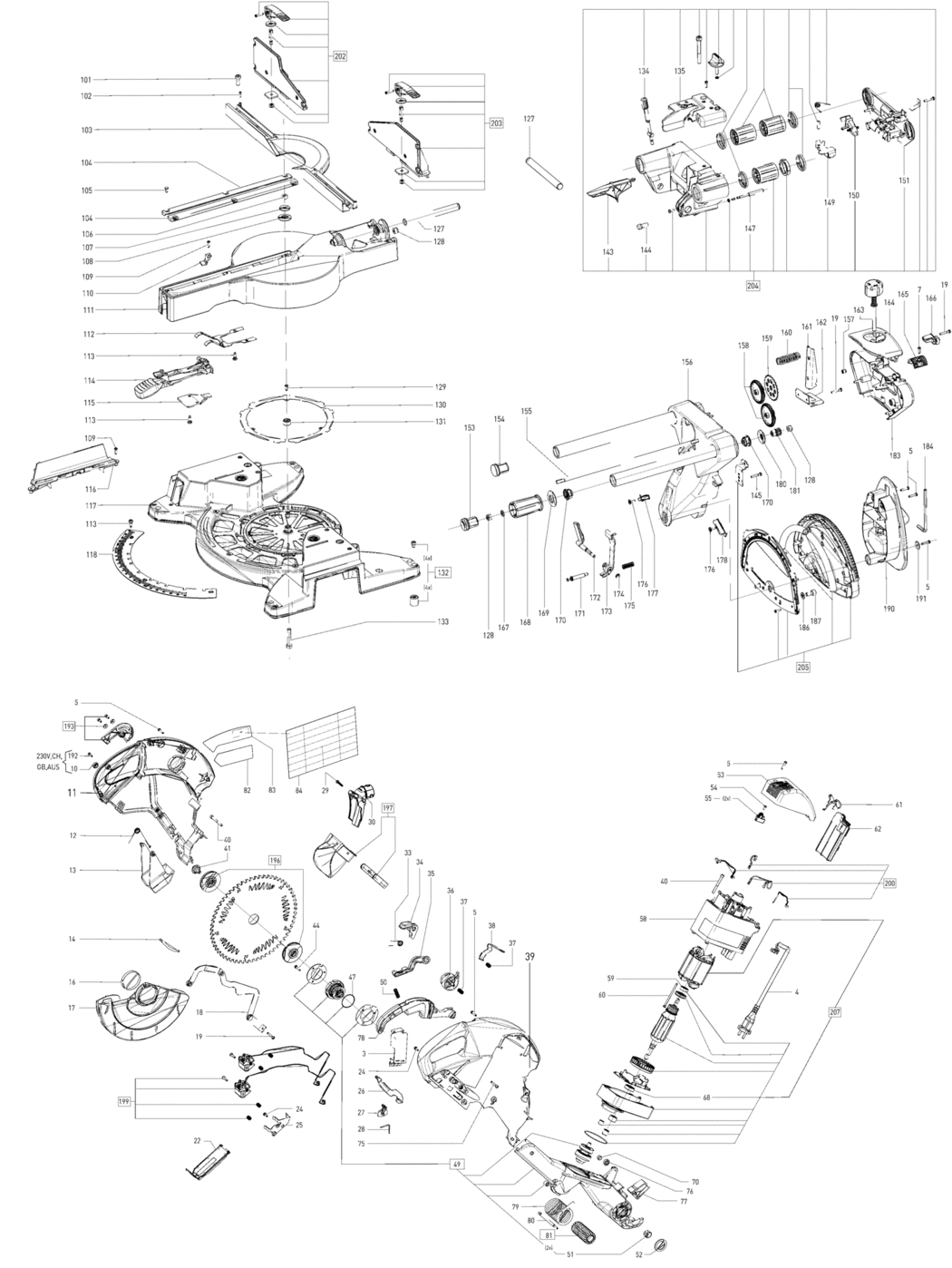 Festool KS 120 EB GB 110V / 10037845 Spare Parts