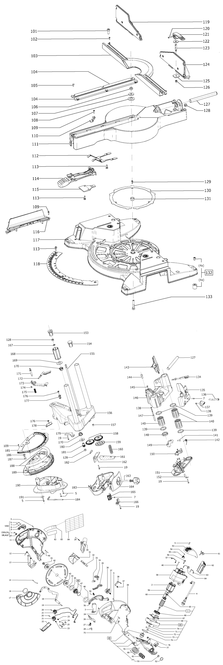 Festool KS 120 EB 240V GB / 494264 Spare Parts