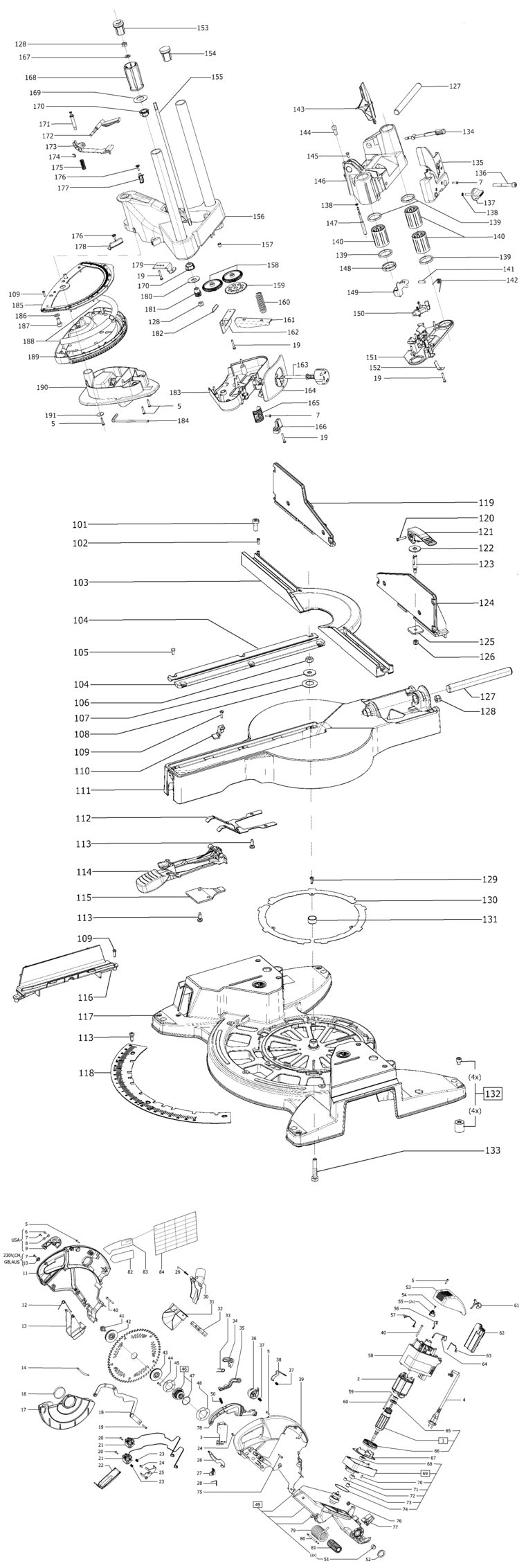 Festool KS 120 EB 110V GB / 494265 Spare Parts