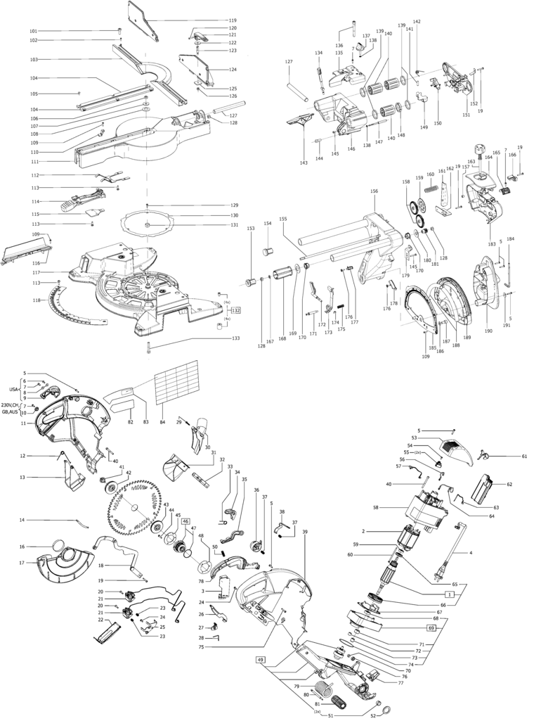 Festool KS 120 EB GB 110V / 495777 Spare Parts