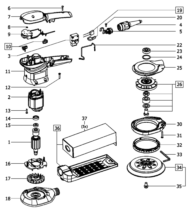 Festool ES 150/3 EQ-C 230V / 490907 Spare Parts