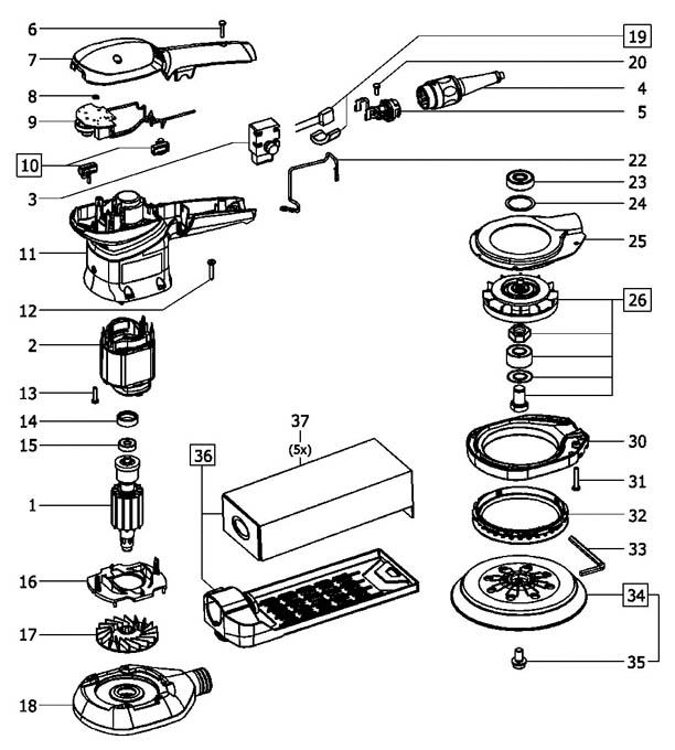 Festool ES 150/3 EQ / 491295 Spare Parts