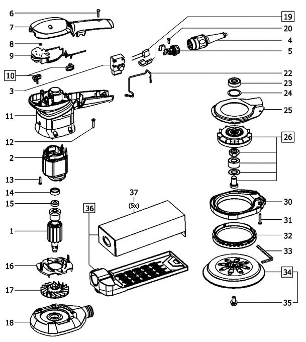 Festool ES 150/3 EQ / 491901 Spare Parts