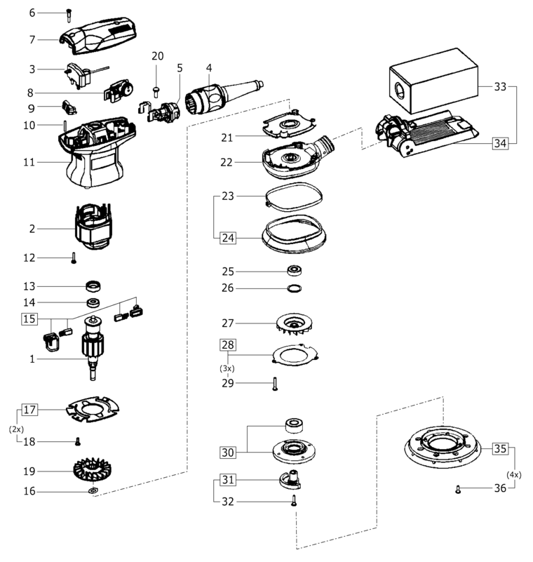 Festool ETS 125 Q 230V / 500465 Spare Parts