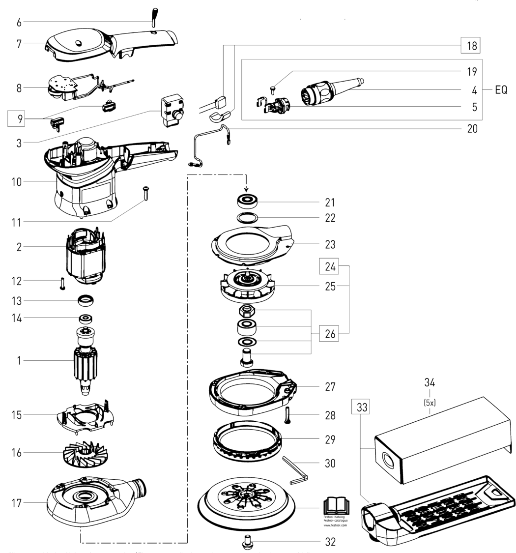 Festool ETS 150/3 EQ 230V / 202877 Spare Parts