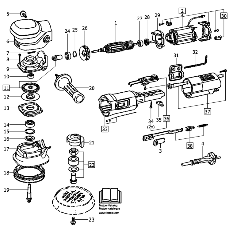 Festool WTS 150/7 E 230V / 492453 Spare Parts