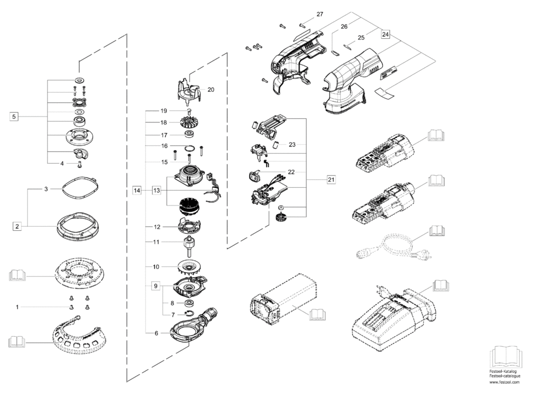 Festool ETSC 125 Li 3.1 / 10022936 Spare Parts